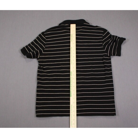 Lacoste Polo Shirt Black Striped Cotton Gray ALLIGATOR Sz 5 Us Sz M - Picture 6 of 10